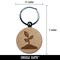 Seedling Growing Plant Engraved Wood Round Keychain Tag Charm